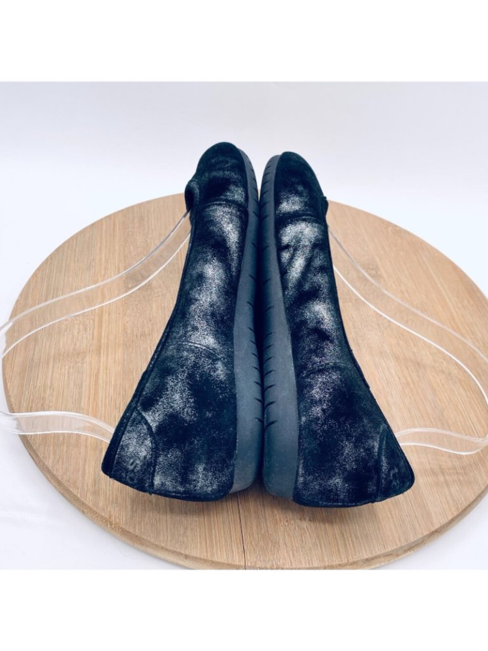 Taos Shoes Womens 8 Black Leather Tie Dye Comfort Ballet Flats - Picture 9 of 11